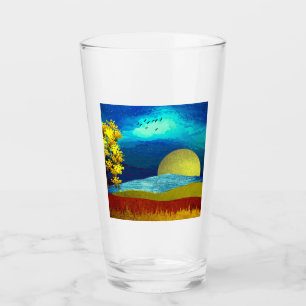 Copo De Pint Paisagem do Céu Líquido