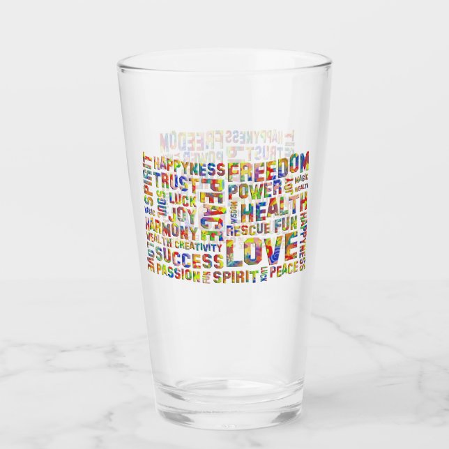 Copo De Pint Palavras Do Espírito/Pensamento Positivo 1 (Frente)