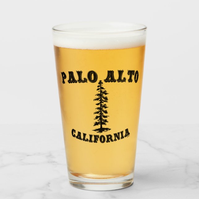 Copo De Pint Palo Alto California Beer Glass (Frente (Preenchido))