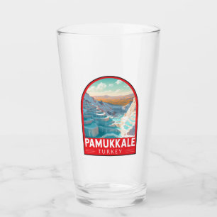 Copo De Pint Pamukkale Turkey Viagem Art Vintage