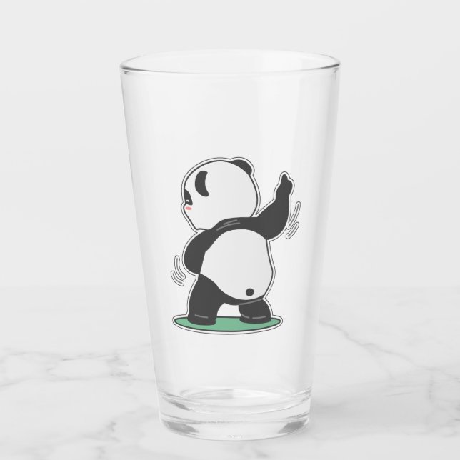 Copo De Pint Panda dançante de volta (Frente)