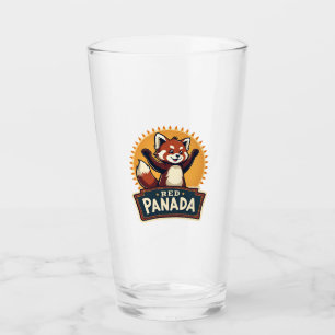 Copo De Pint Panda Vermelho Dabbing Vintage Gráfico de Animal R