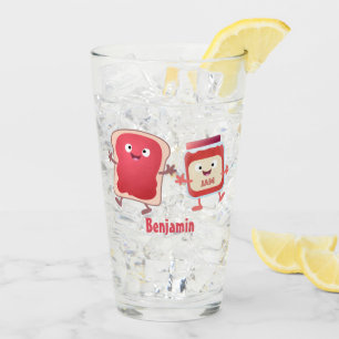Copo De Pint Pão e personagens de desenho animados de geleia e