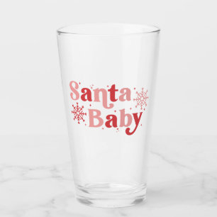 Copo De Pint Papai noel Bebê - Design de Tipografia Feriada Div