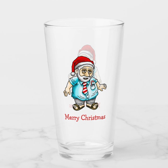 Copo De Pint Papai Noel de Sandálias (Frente)