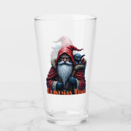 Copo De Pint Papai Noel Frostbite e seu duende travesso.