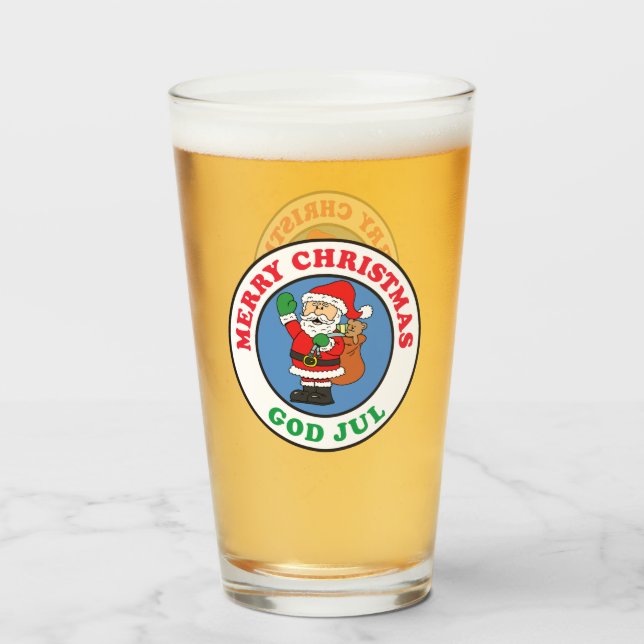 Copo De Pint Papais noeis de Natal suecos (Frente (Preenchido))