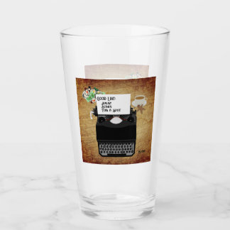 Copo De Pint Papais noeis Lista Boa Vintage TypeWrite Natal