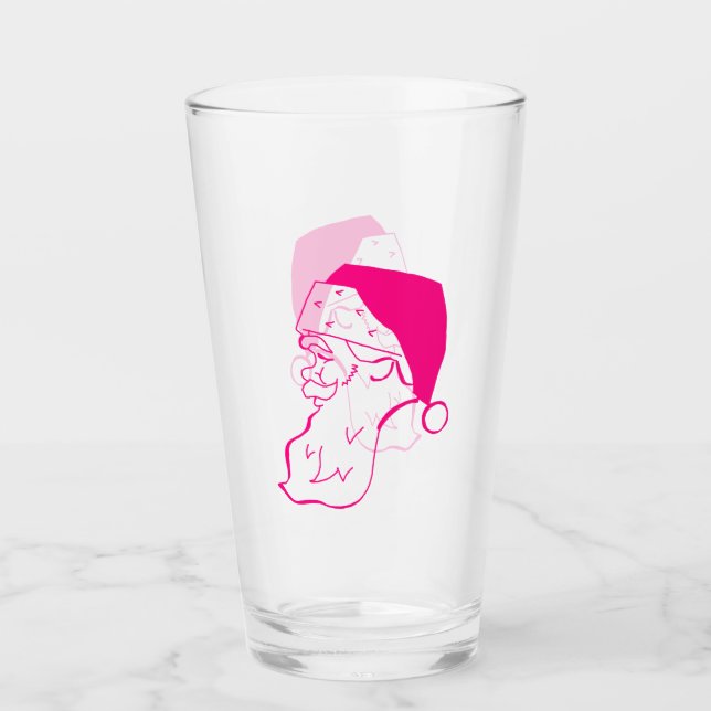Copo De Pint Papais noeis Retro-Rosa (Frente)