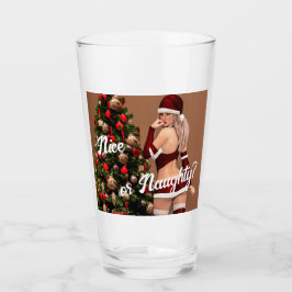 Copo De Pint Papais noeis Sexy Menina perto da Árvore de Natal