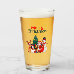 Copo De Pint Papais noeis Snowman E Reindeer Feliz Natal Festiv