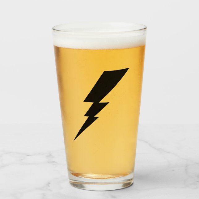 Copo De Pint Parafuso de raio preto (Frente (Preenchido))