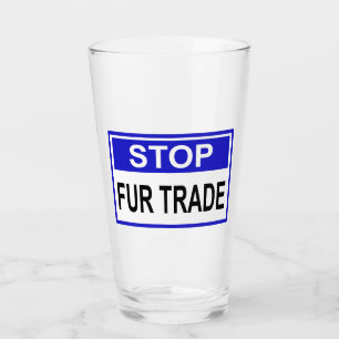 Copo De Pint Parar sinal azul com pele
