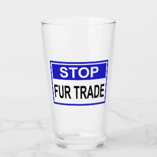 Copo De Pint Parar sinal azul com pele