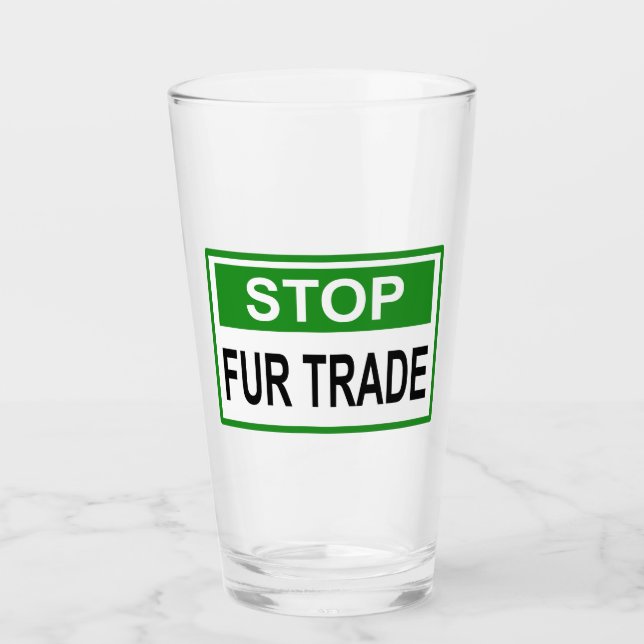 Copo De Pint Parar Sinal de Comércio de Pele Verde (Frente)