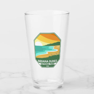 Copo De Pint Parque Nacional de Indiana Dunes - Retro Emblem mí