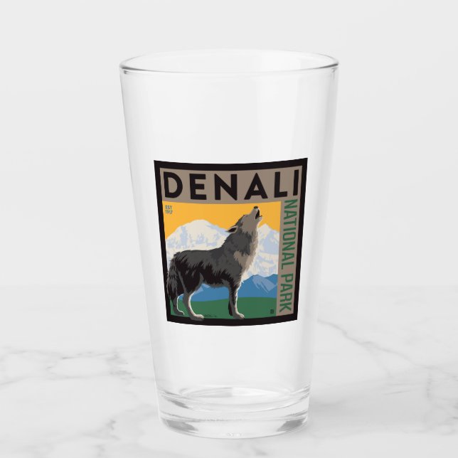 Copo De Pint Parque Nacional Denali | Lobo Howling (Frente)