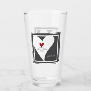 Copo De Pint Pássaros de Amor Simples Moderno Personalizado Cor