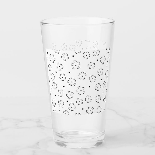 Copo De Pint Pasta de Aniversário Floral Personalizada (Frente)