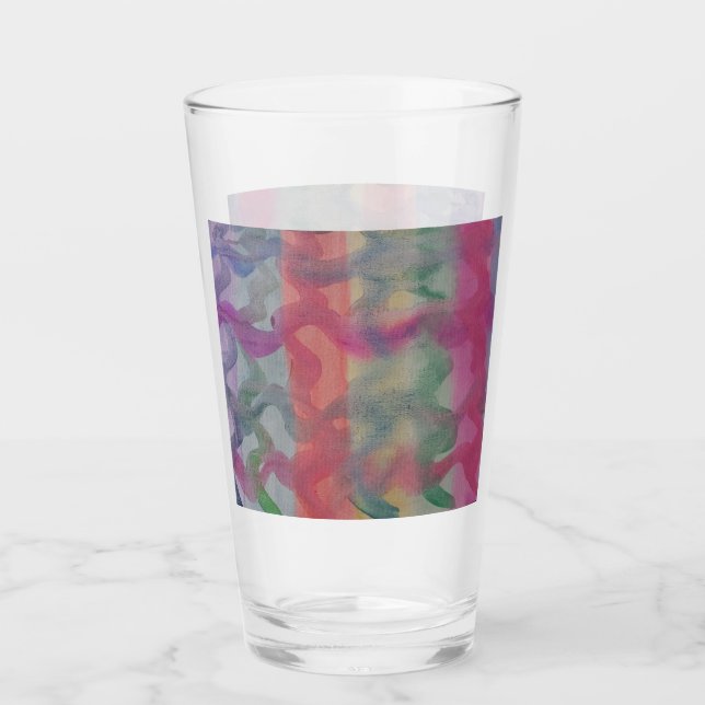 Copo De Pint Pastel Abstrato Art (Frente)