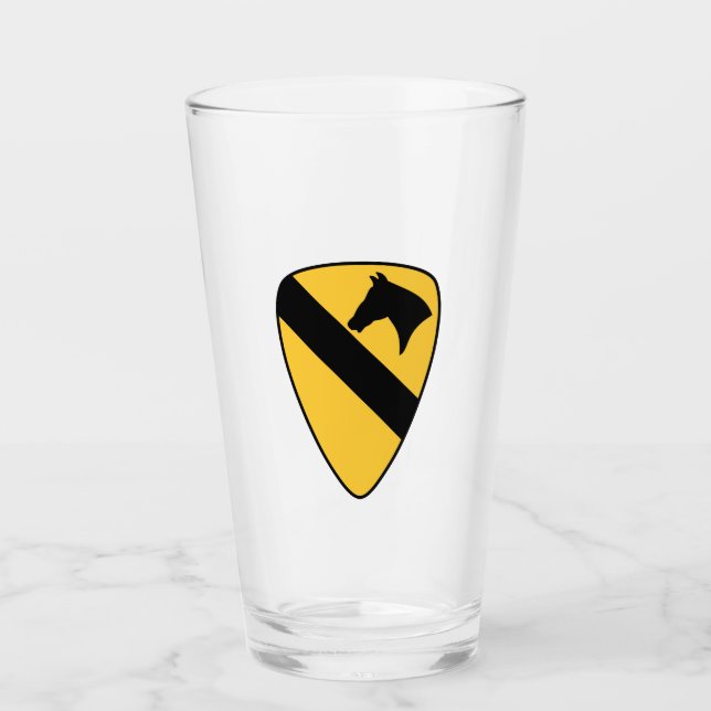 Copo De Pint Patch Patriótico da Divisão de Cavalaria de 1rua (Frente)