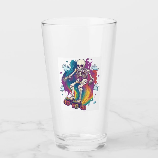 Copo De Pint Patinador Esqueleto (Frente)