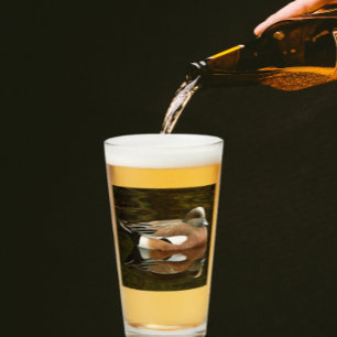 Copo De Pint Pato Americano Wigeon no Pond