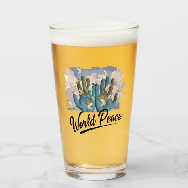 Copo De Pint Paz mundial (Frente (Preenchido))