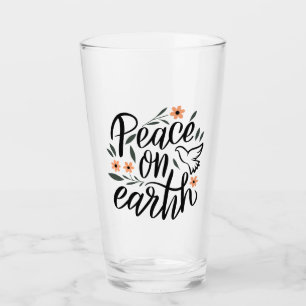Copo De Pint Paz na Terra Design Floral