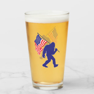 Copo De Pint Pé Grande Carregando da bandeira americana