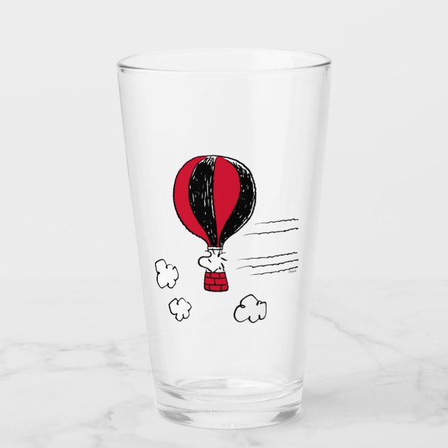 Copo De Pint PEANUTS | Padrão vermelho e preto (Frente)