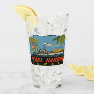 Copo De Pint Pearl Harbor, Hawaii - Viagens vintage Pint Glass
