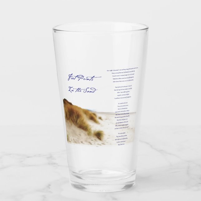 Copo De Pint pegadas na areia (Frente)