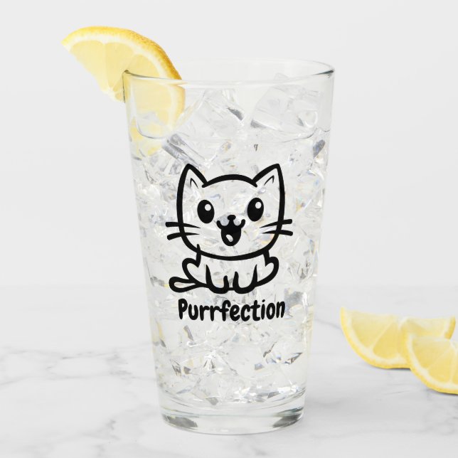 Copo De Pint Perfeição, Lindo Anime Gato (Gelo frontal)