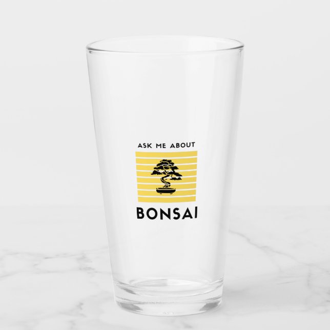 Copo De Pint Pergunte-me sobre o meu bonsai (Frente)