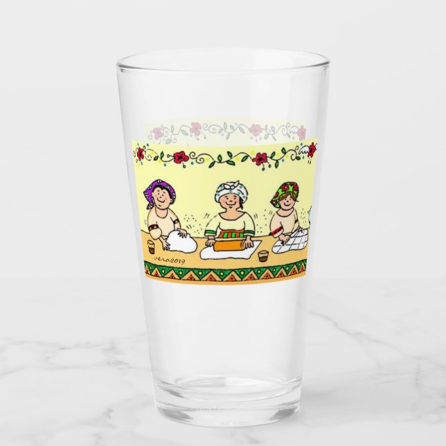 Copo De Pint perogies do fazer, pyrohy, pierogies, vereneky (Frente)