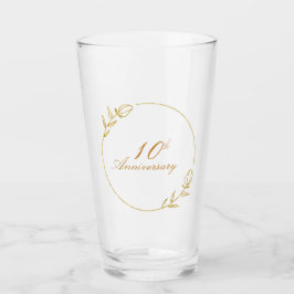 Copo De Pint Personaliza o Aniversário com Moldura Dourada