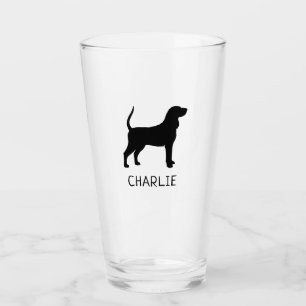 Copo De Pint Personalizado de Silhueta de Cachorro Negro e Cach