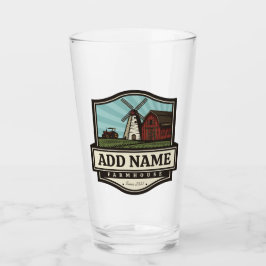 Copo De Pint Personalizado NOME Moinho de Vento Antigo Fazenda 
