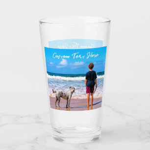 Copo De Pint Personalizado o Vidro de Fotografia de Pet com Tex