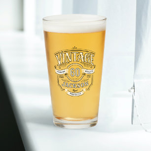 Copo De Pint Personalizado para Qualquer Idade Vintage Envelhec