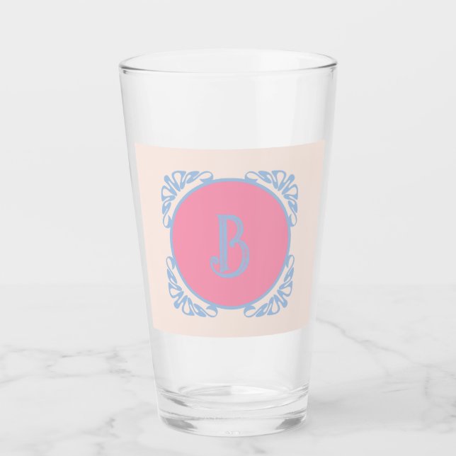 Copo De Pint Personalizado rosa e azul  (Frente)