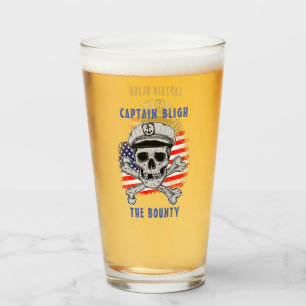 Copo De Pint Personalizar, Capitão, Caveira e Ossos, Bandeira d