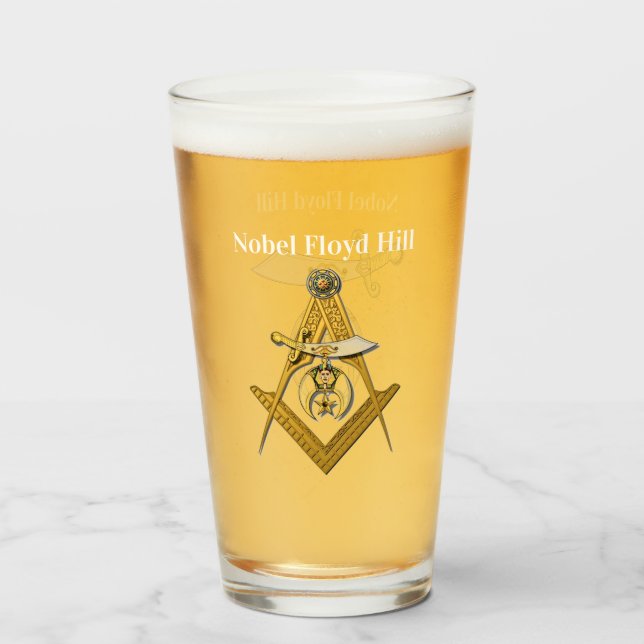 Copo De Pint Personalizar Shriners (Frente (Preenchido))