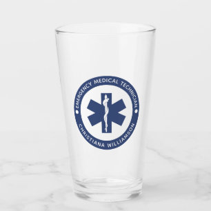 Copo De Pint Personalizar símbolo EMT - Técnico médico de emerg