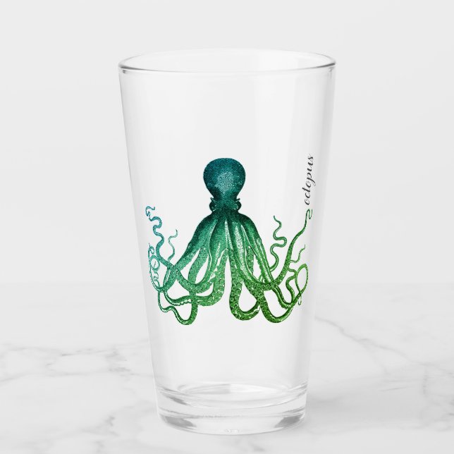 Copo De Pint Personalizar Tumbler Grande - Octopus Greenleaf (Frente)