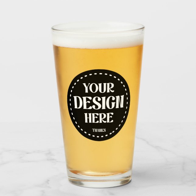 Copo De Pint Personalizável, moderno, elegante e atemporal (Frente (Preenchido))