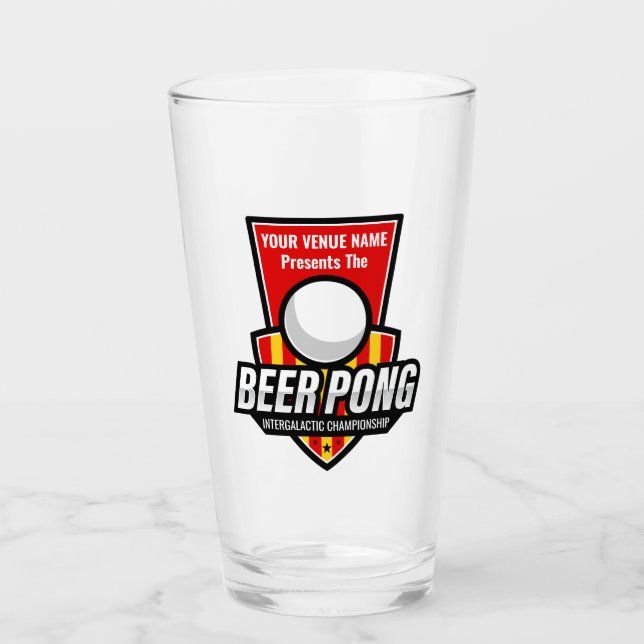 Copo De Pint Personalize Este Logo de Beer Pong (Frente)
