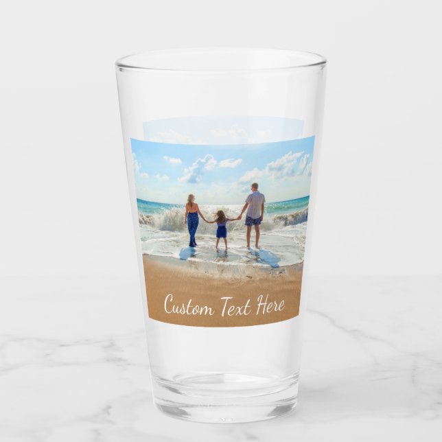 Copo De Pint Personalize Seu Vidro de Foto com Texto Personaliz (Frente)