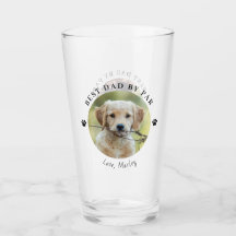 Personalized Best Dad By Par Custom Dog Photo Pint